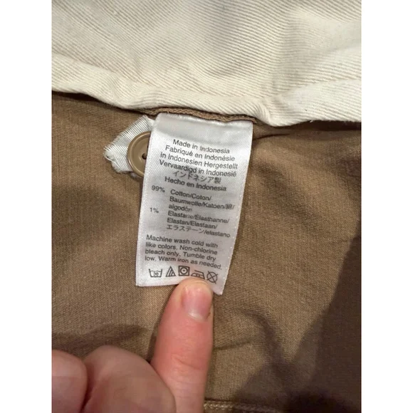 J.Crew Stretch Chino Pants Mens W36 L32 Khaki Classic Straight Cotton - Picture 6 of 9